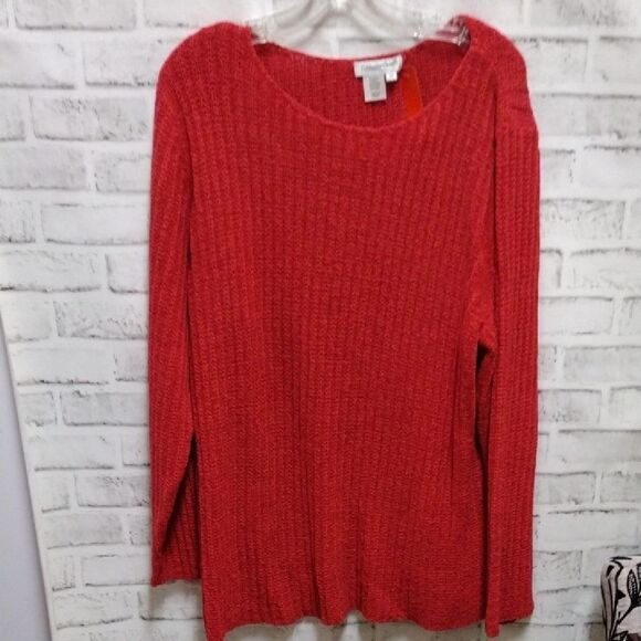Coldwater Creek Red Sweater - Picture 1 of 3